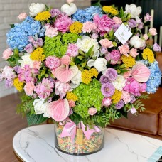 Colorful Hydrangea & Peonies Flower Arrangement